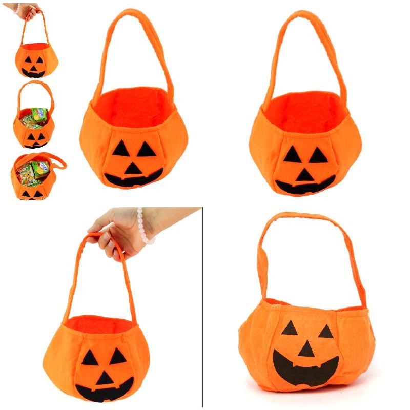 Pumpkin Shape Carrying Bag Soft Adding to Halloween Atmosphere Bag for Bedroom Living Room Laundry