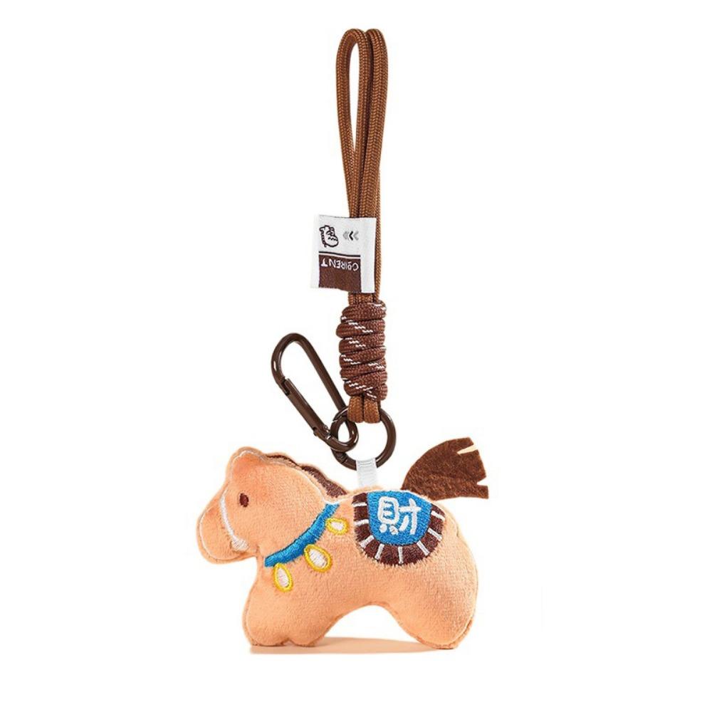 Hanging Decor Horse Year  Key Ring Stuffed Animal Pony Plush Pendant  Zodiac Celebration