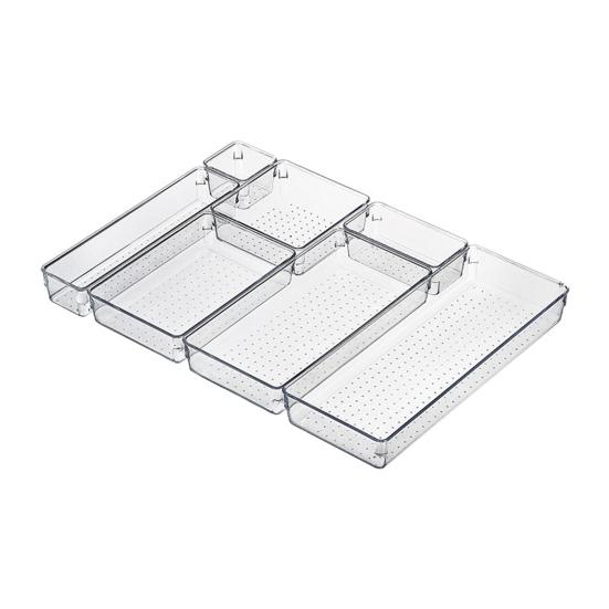 Storage Box Durable More Compartments Transparent Drawer Organizer Box for Bedroom