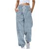 Women S High Waist Wide Leg Ankle Length Fleece Warm Pants