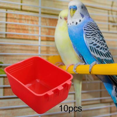 10 Pcs Bird Cage Feeder Tray Bath Tub