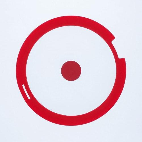 Bestco Glass Lid for Frying Pan, 26cm, Single Item, Red, Induction Compatible, NM-131, Delicious Sign Evolt