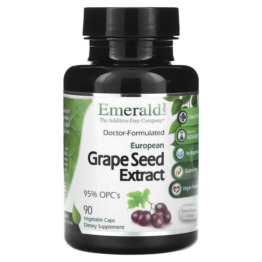 European Grape Seed Extract, Veggie Capsules 90
