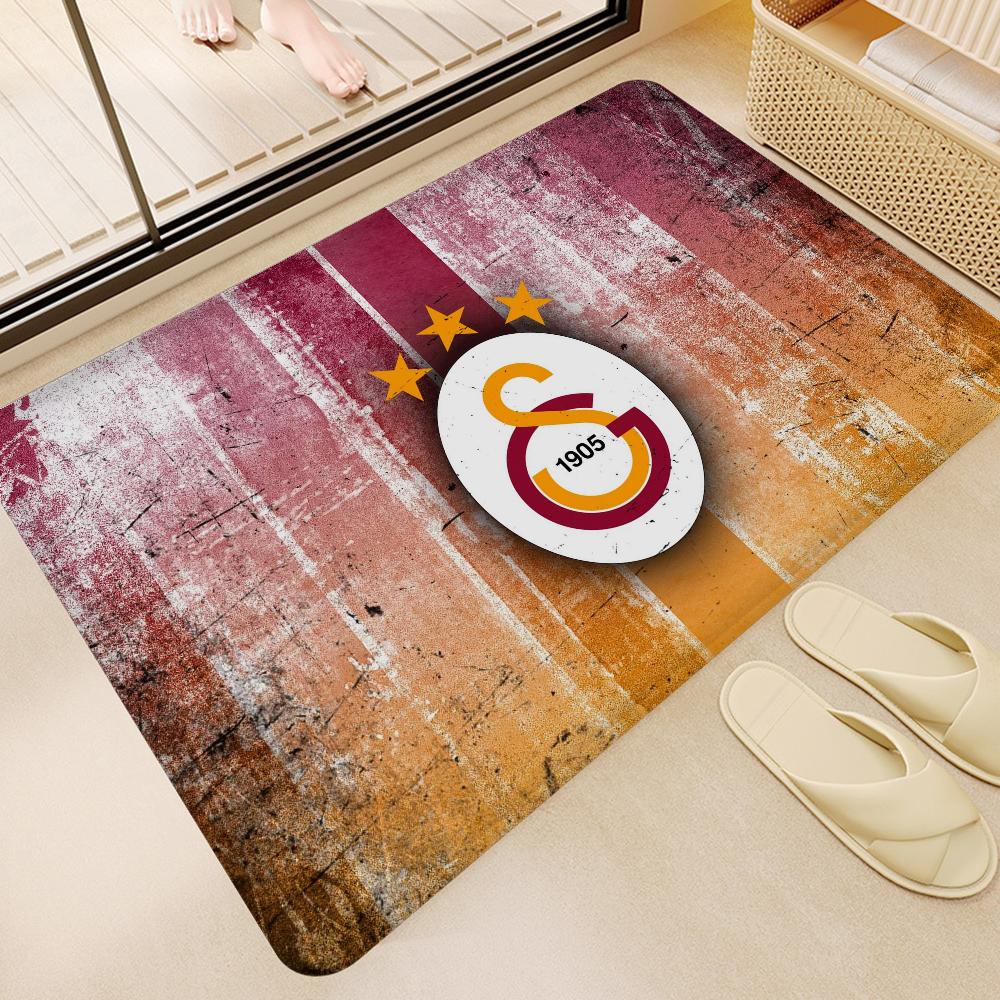 1905 Galatasaray Logo Bathroom Mat INS Style Soft Bedroom Floor House Laundry Room Mat Anti-skid Welcome Doormat