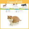 Adorable Static Cat Model Figurine Collection Realistic Orange And Black Cats