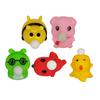 Cute Squeeze Toy Cartoon Animal Shape Squeeze Toy Soft Stress Relief Fidget Sensory Toy Portable Fun Bubble Toy for Kids Adults