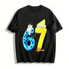 Sweet Dessert Number 67 Print Tshirt Kids Casual Food Style Top Pure Cotton T-shirt