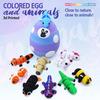 Dragon Egg with Mini Animals 3D Printed Articulated Animal Figurines Inside Egg Pocket Pet Fidget Toy for Kids Gift Easter Basket Stuffers
