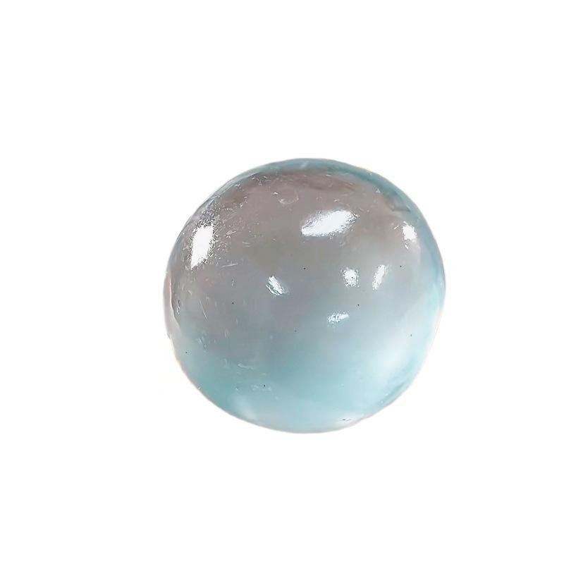 Juguete Squishy de Maltosa Azul Lindo Mochi Anti Estrés Juguete Fidget Suave Simulada Bola Azul Transparente Rebote Rápido Juguete de Descompresión