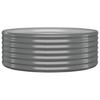 vidaXL Hochbeet Verzinkter Stahl 100x100x36 cm Grau