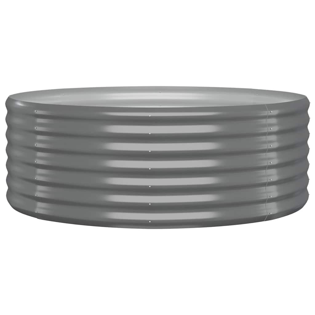 vidaXL Hochbeet Verzinkter Stahl 100x100x36 cm Grau