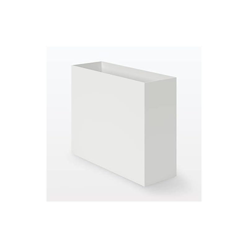 MUJI Recycled Polypropylene File Box - Standard Type - White Gray, Approx. W10 X D32 X H24cm, 83904364