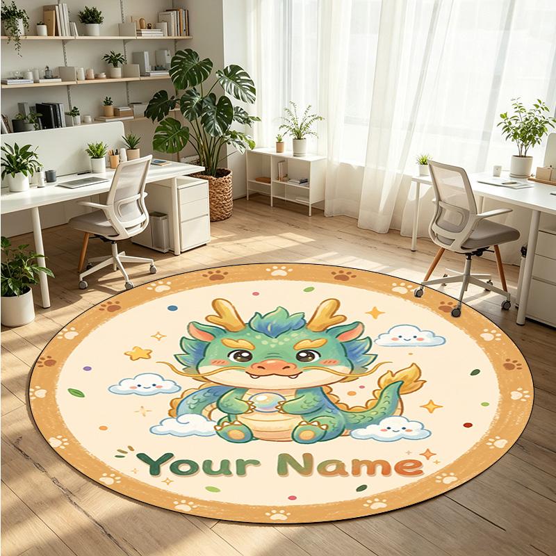 Animales salvajes (239) Alfombra de Terciopelo Redonda con Cristales Personalizada con Nombre y Texto Felpudo Personalizado Decoración del Hogar Alfombra de Cristal Antideslizante