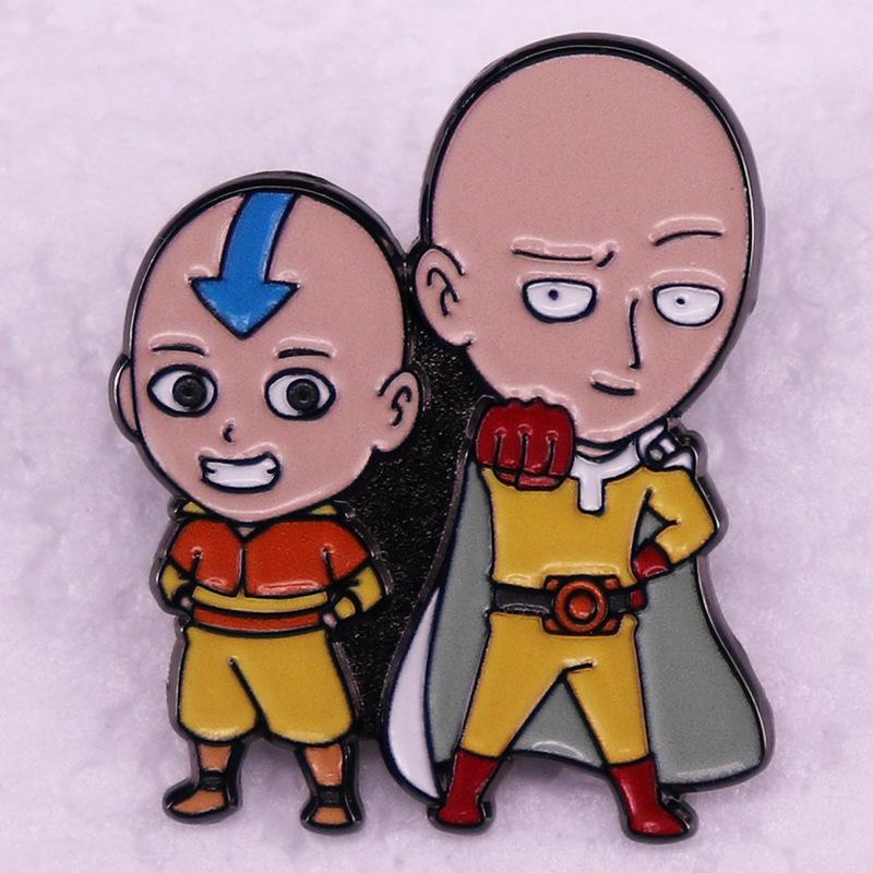 Avatar Superman Bald Man Cape Brooch Badge