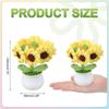Crochet Flowers Knitting Crochet Flowers Six-Headed Sunflower Potted Plants Handmade Flowers Home Decor Christmas Gift