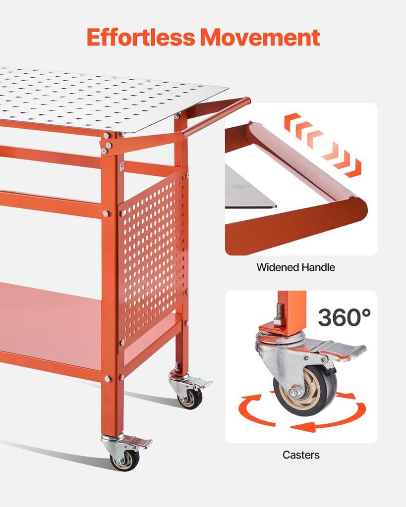 Welding Table 40"x24" Welding Workbench with 800LBS Static Weight Capacity