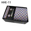 Cravatta da uomo Paisley Set regalo cravatta con gemelli e fermacravatta Cravatta business casual Nera Confezione regalo