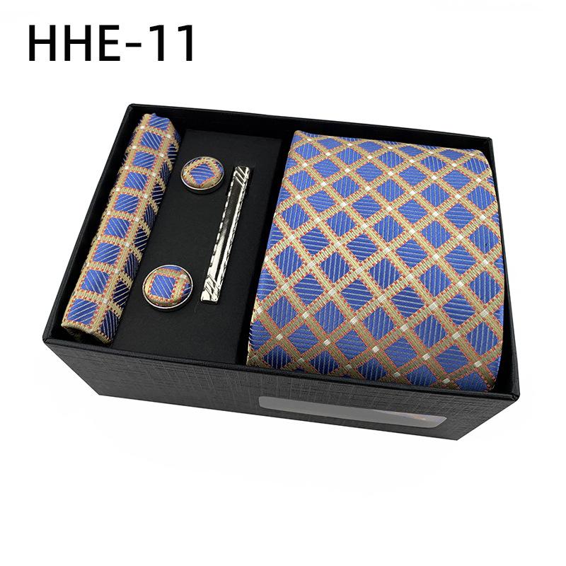 Cravatta da uomo Paisley Set regalo cravatta con gemelli e fermacravatta Cravatta business casual Nera Confezione regalo