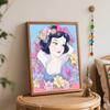 Disney digital oil painting Snow White flower art handmade diy gift home decoration