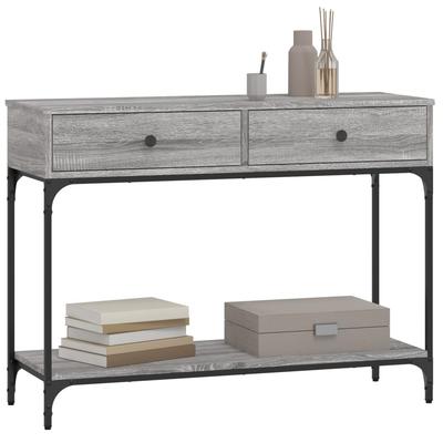 Console Table Grey Sonoma 100x34.5x75 Cm Particleboard