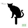 Durable Halloween Yard Signs Garden Stake, Black Cat Sign with Glow-in-the-dark Easy Installation Stakes Eyes, Waterproof Spooky Ghost Silhouette for