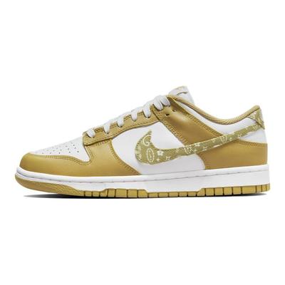 Dunk ESS "Barley Paisley" Kaschmirblume Low Top Sneaker für Damen in Weiß, Erdtönen und Gelb DH4401-104