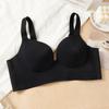 Women's Seamless Tank Top Bra Comfortable Push-Up Bra with Side Gathering Plus Size Bra