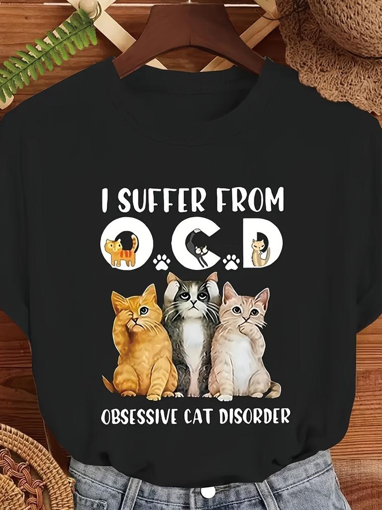 Funny Cat Lover Obsessive Cat Disorder T-shirt