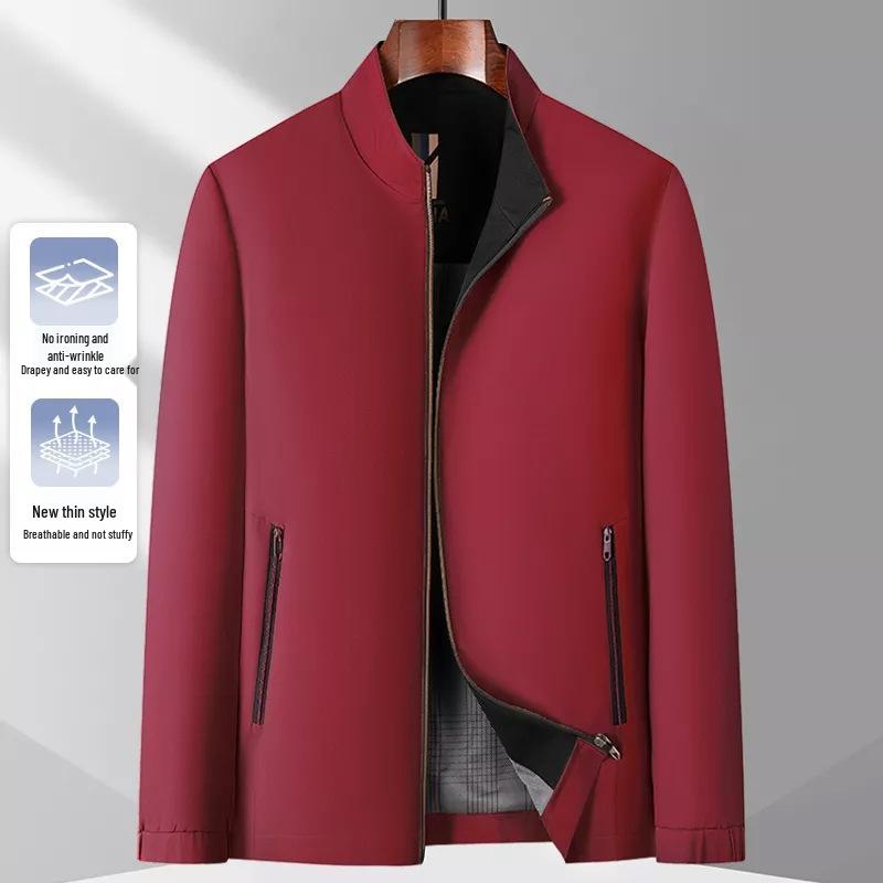 Men's Spring/Autumn Executive Casual Jacket - Middle-aged & Elderly Dad Wear