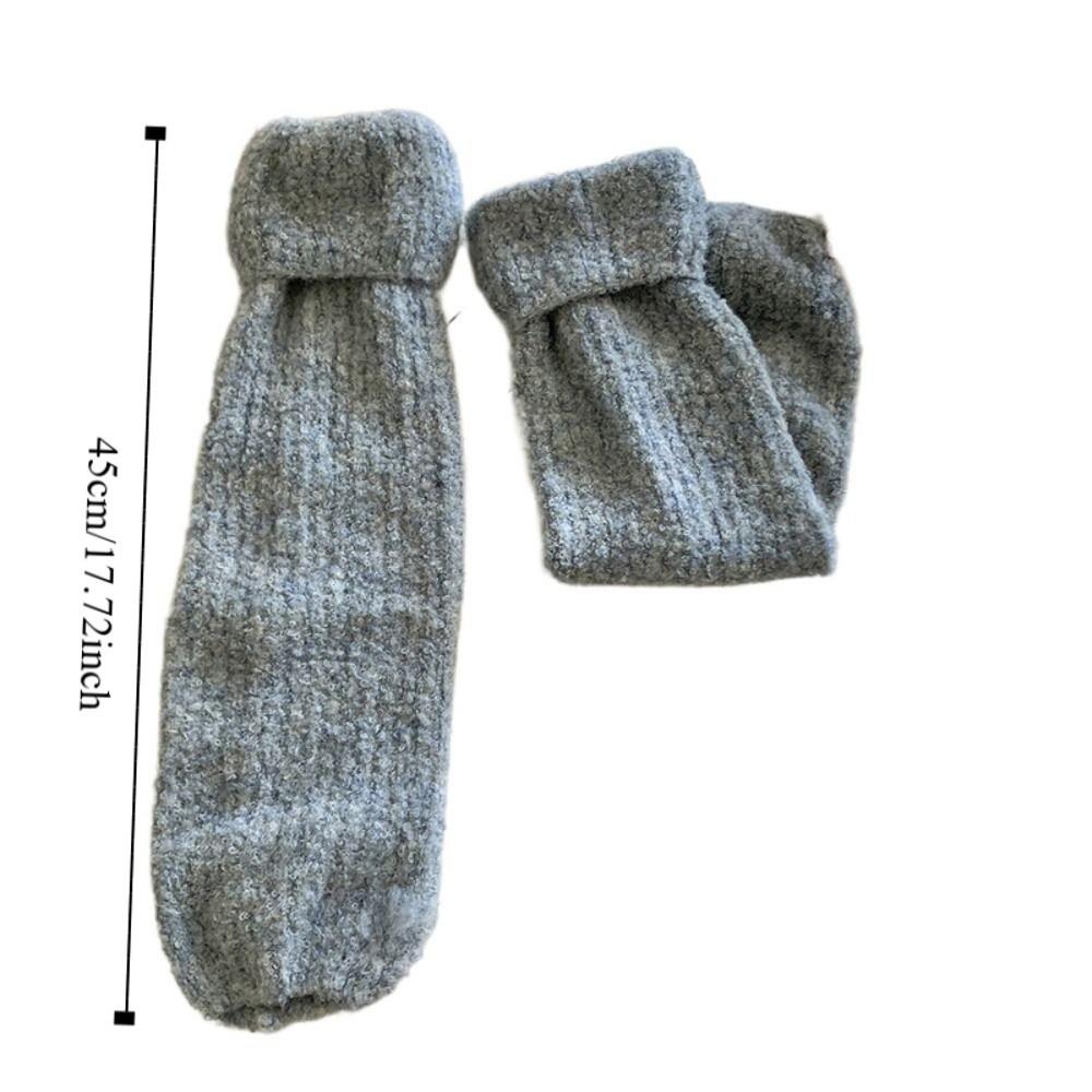 Harajuku Thick Warm Winter Leg Warmers Foot Cover Y2K Kinted Leg Warmer Kawaii Lolita JK Knit Long Stockings Spicy Girls