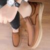 Fashion Mens Casual Leather Shoes Spring and Summer Fashion Outdoor Soft Soles Comfort Shoes Business Dress Leather Shoes Driving Shoes