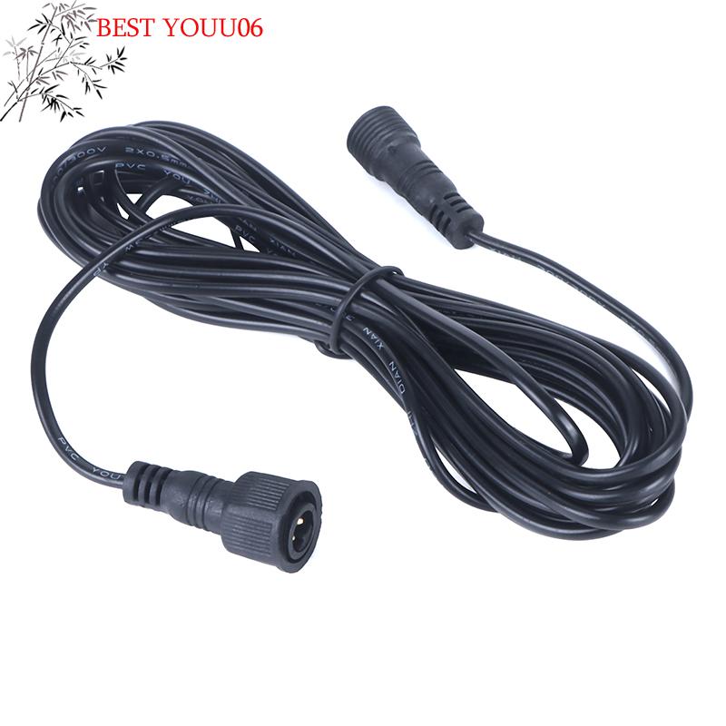 (YOUU06)5Meter Extension Cable For Solar Spotlight Waterproof Cable 2Pin Male To Female Connector Floodlight Universal Cable