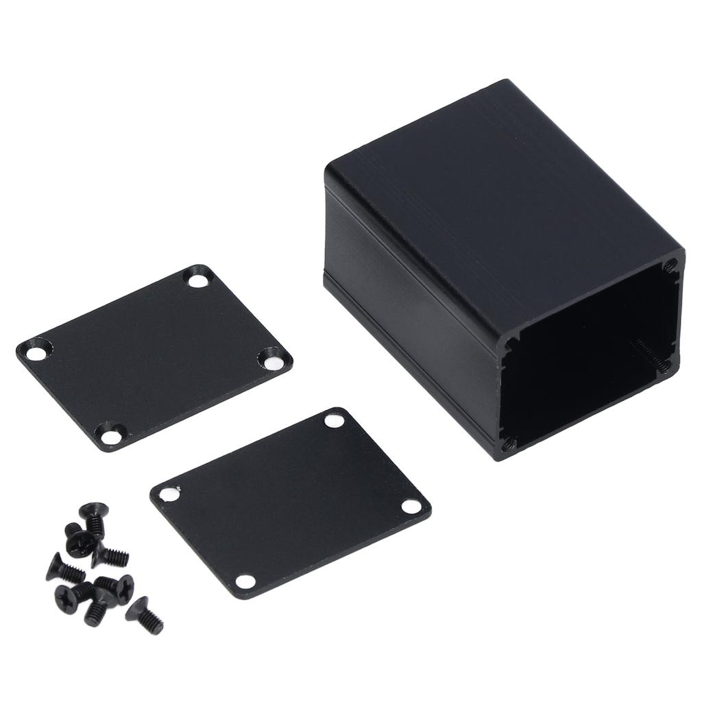 Cutie electrică din aluminiu Carcasă de joncțiune impermeabilă integrată pentru bricolaj negru