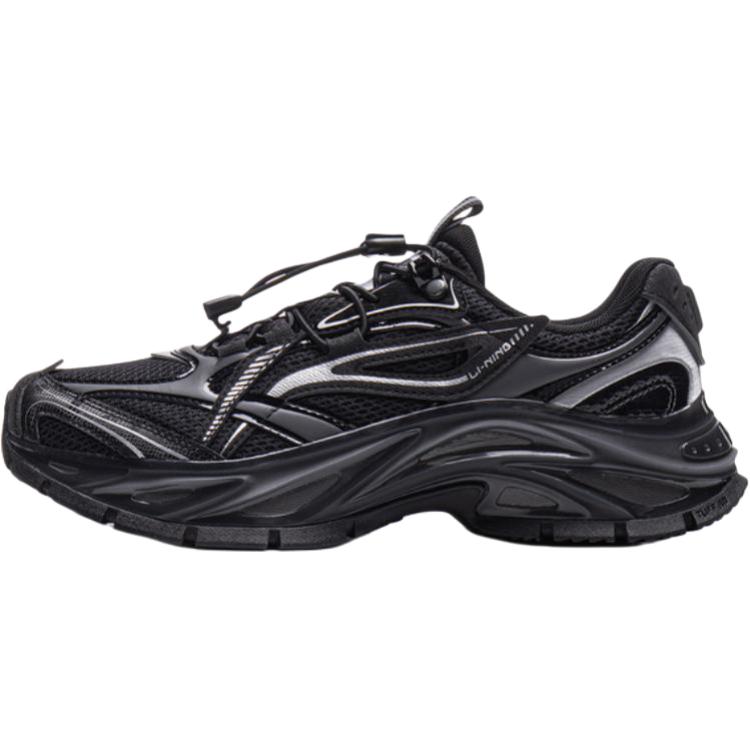 Li Ning Kids Sports Lifestyle Series Comfortable Versatile Shock Absorption Rebound Low-Top Casual Shoes Kids sneaker Black YKCV094-1