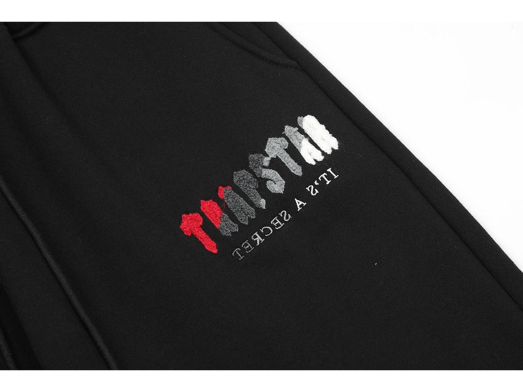 Trapstar Trendy Embroidered Hoodie Set: Unisex High Street Style with Plus Velvet Lining.