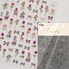 Cherry Blossom Pink Flower Sakura Spring 5D Nail Art Sticker Gold Stamping Soft Adhesive Relief Adhesive Chic Manicure Decals