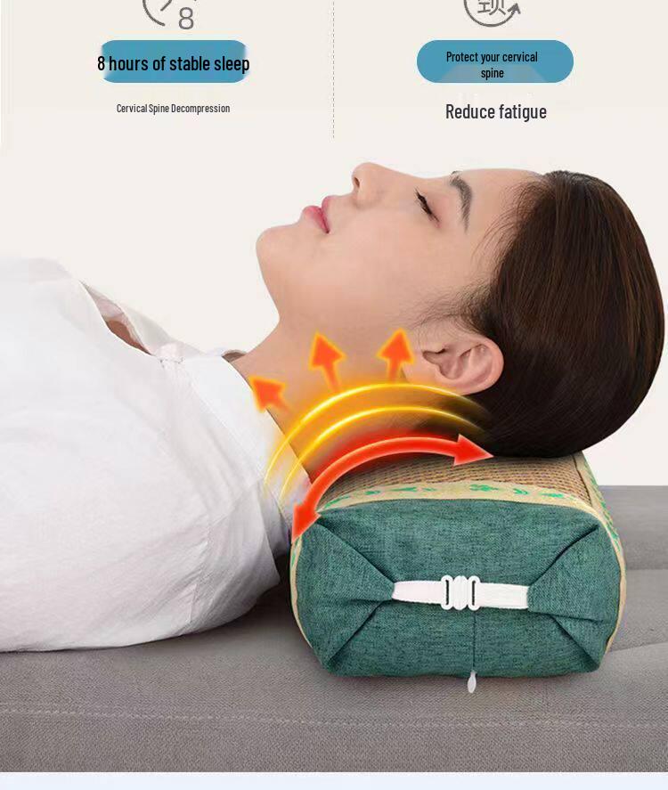 Cooling Mugwort Leaf Pillow: Summer Neck Support & Sleep Aid for Cervical Health
