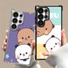 Bubu Dudu Cartoon Cute Plating Phone Case For Samsung Galaxy S24 S25 FE S26 Edge S23 Ultra S22 S21 Plus S20 Anti-Fall Airabag Co