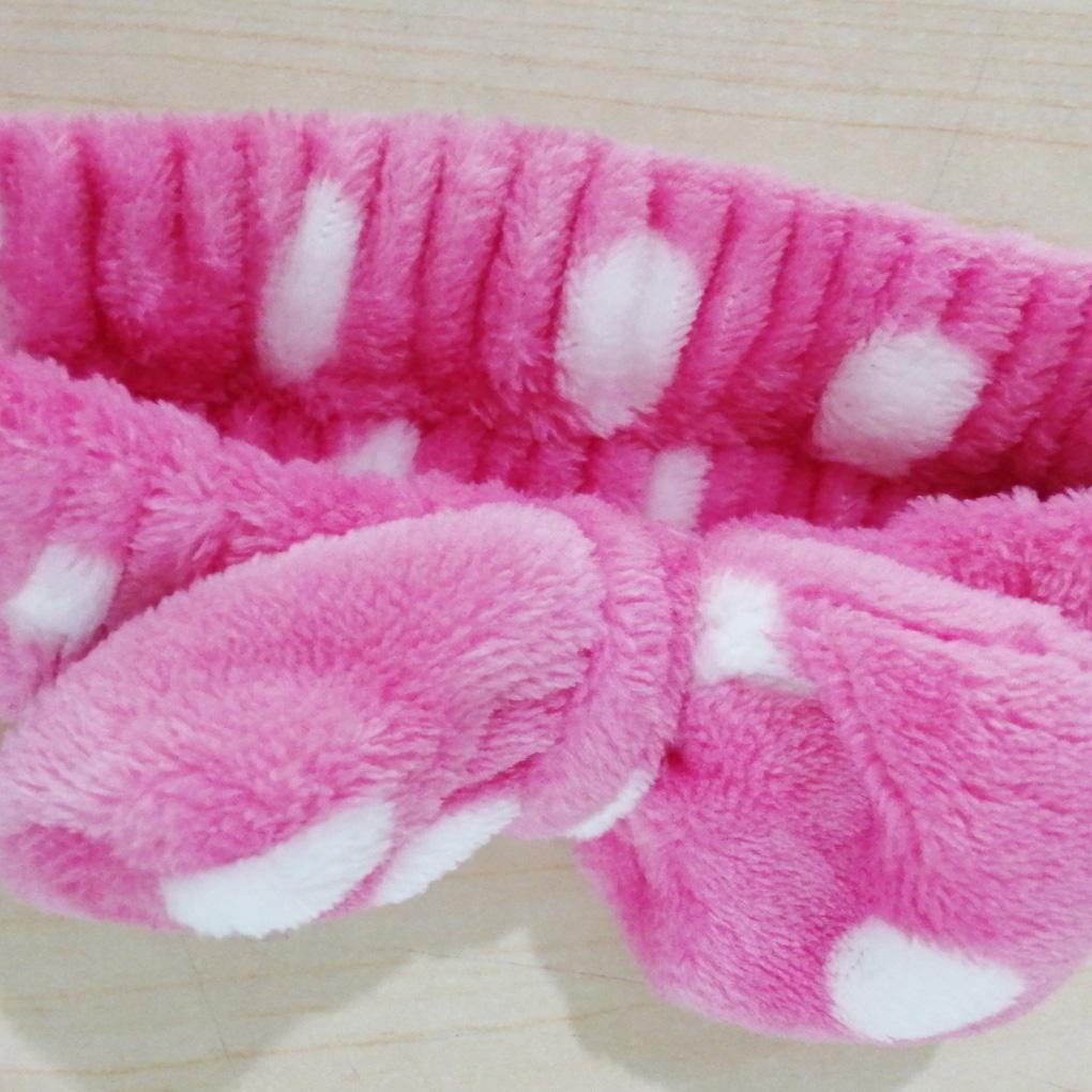 Women Lovely Striped Soft Shower Facial Mask Hair Band Wrap Headband Spa Make Up