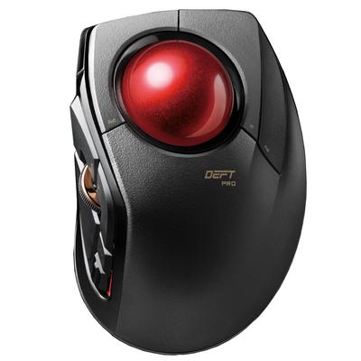 ELECOM Mouse Trackball Index Finger Medium Ball 8 Button Tilt Function Black Wired/Wireless/Bluetooth M-DPT1MRXBK