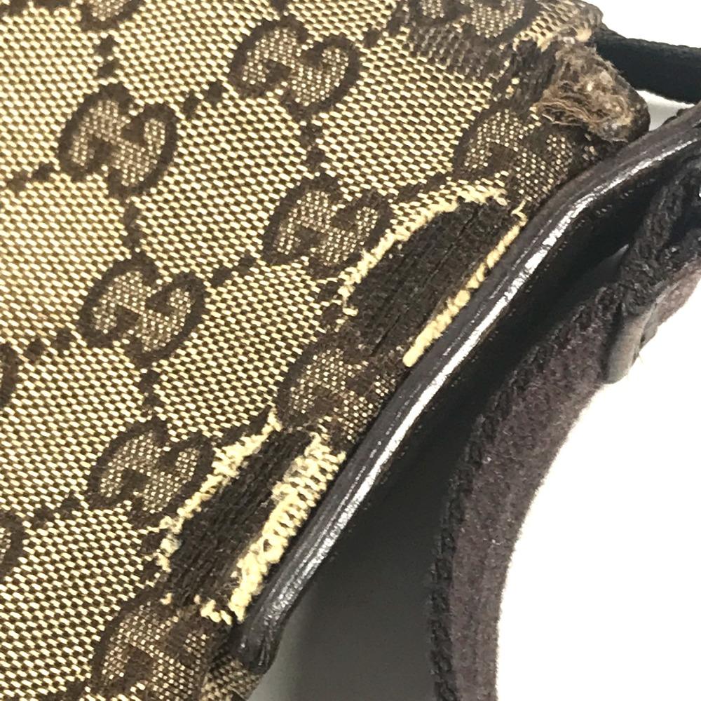 GUCCI 145857 GG Crossbody Messenger Bag Shoulder Bag Beige/SilverHardware