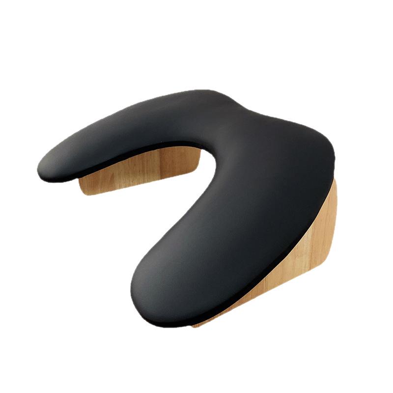 Russian-Style Foldable U-Shaped Leather Manicure Hand Rest with Butterfly Design