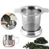 Teapot Reusable Coffee Fine Mesh Lid Infuser Tea Strainer Filters Leaf Spice Filter