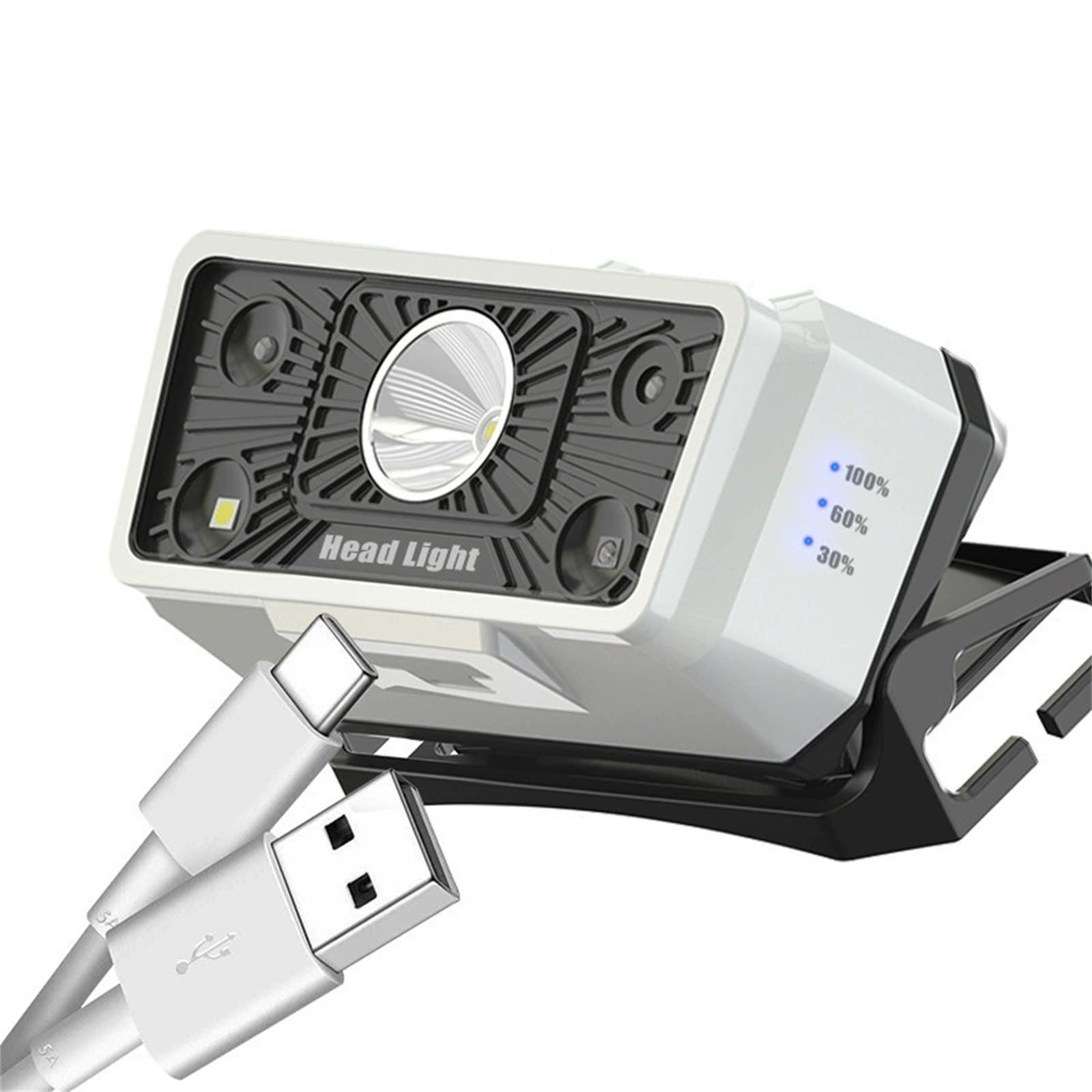 

Smart Motion Headlamp – Portable USB Rechargeable LED Headlight for Outdoor Sports, Camping, Night Fishing, Running, Hiking, Head Torch One Size белый