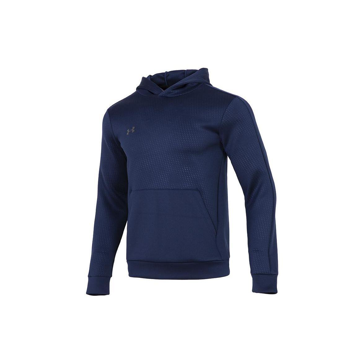 Under Armour Solid Logo Running Windbreaker Hoodie Men Dark Blue 22600304-408 L