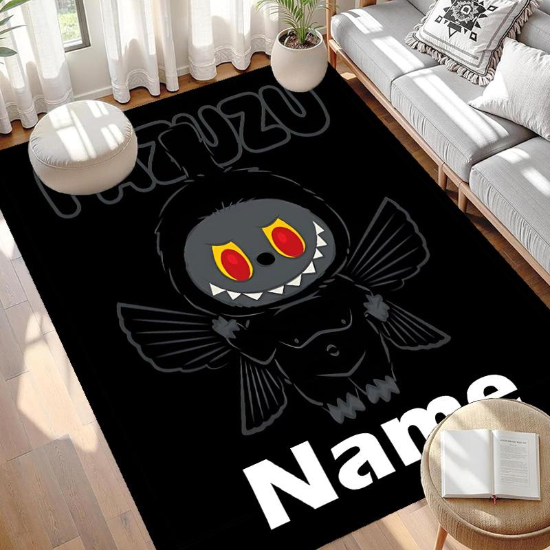 Custom Name Personalized Labubu Print Carpet, Versatile Home Decor Rug, for Playroom, Apartment, Balcony, Entryway, Hallway Gift