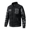 Herren Herbst/Winter Baumwollgepolsterte Woll-Baseballkragenjacke, Übergröße