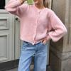 Women's Cardigans Button Open Classic Knit Jumpers Casual Solid Color Winter Warm Fall Knitwear Fashion Y2K Streetwear