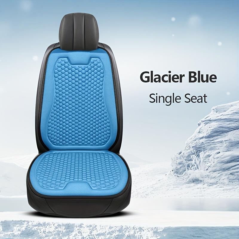 1 unidad Cojín para Asiento de Coche - Almohadilla Refrigerante Transpirable para Todas las Estaciones con Base Antideslizante, Eficiencia de Refrigeración y Calefacción, Fácil de Limpiar - Compatible con la Mayoría de los Vehículos