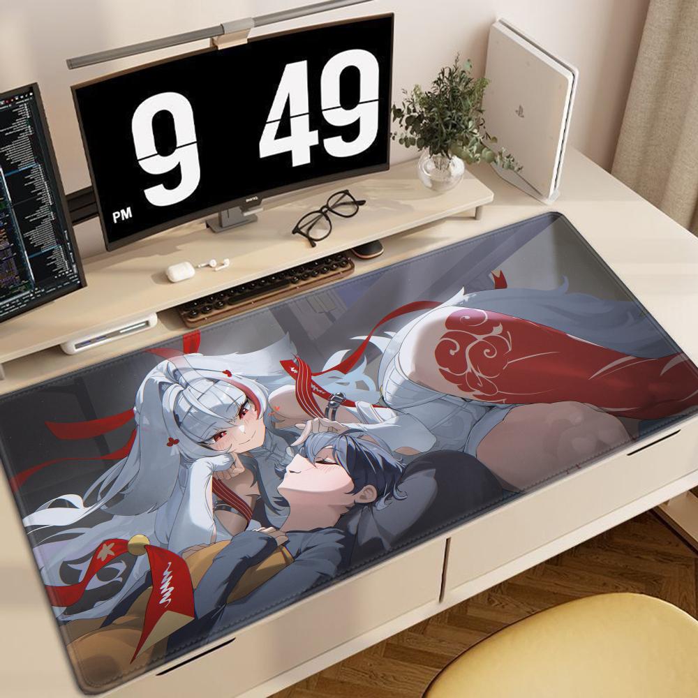 Ye Shunguang Mauspade Neu Zenless Zone Zero Anime Mädchen Spiel PC Zubehör Rutschfestes Mauspade XXL ZZZ Büro Tastatur Schreibtischmatte